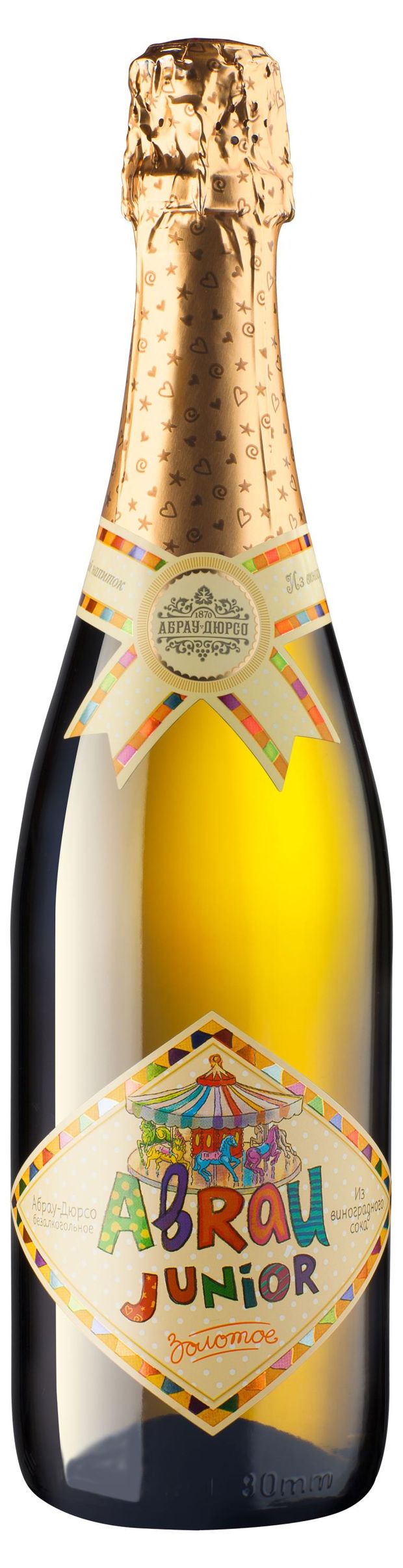 Напиток безалкогольный Abrau Junior Золотое с соком из винограда 075 л 270₽