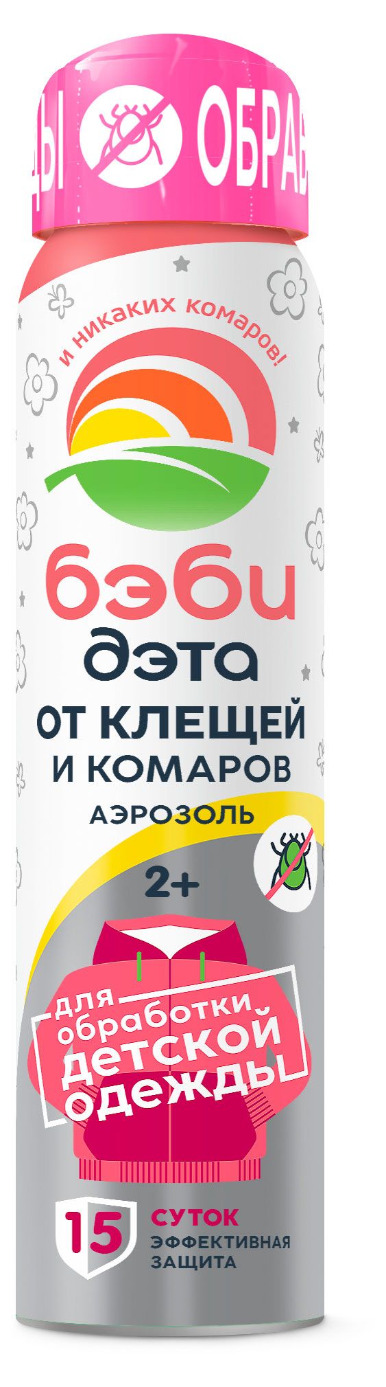 Аэрозоль от клещей и комаров Бэби Дэта детский, 100 мл