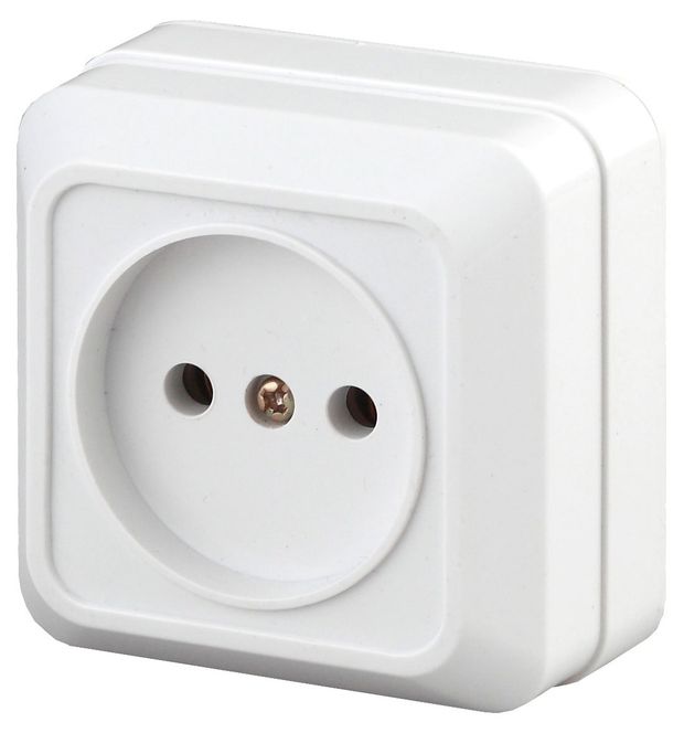 Розетка Intro Quadro 2-201-01 без заземления белая 155₽
