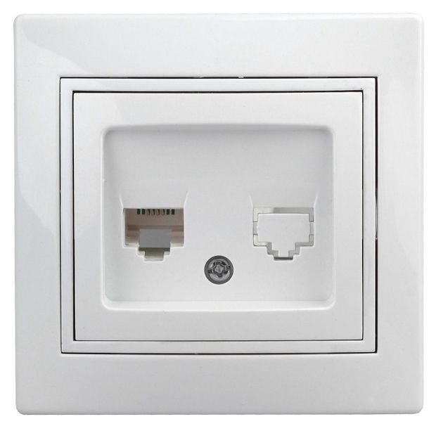 Розетка Intro Plano 1-303-01 информационная белая 200₽