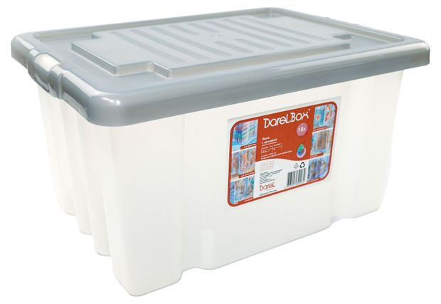 Ящик для хранения Darel с крышкой 18 л 600₽