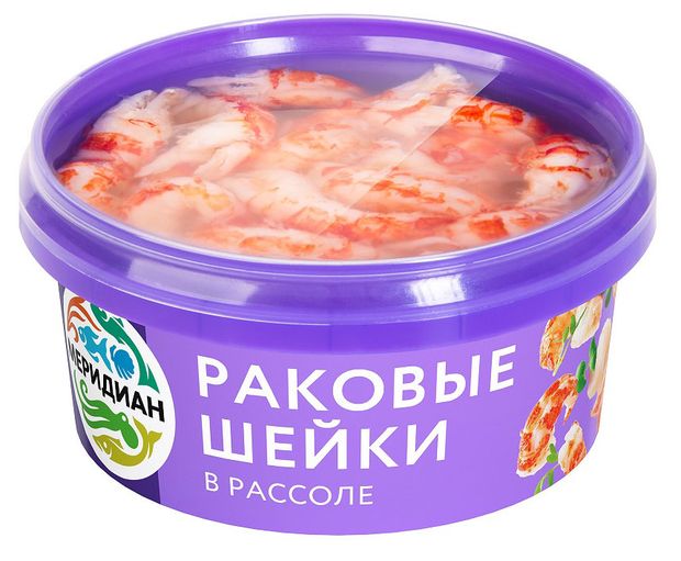 Раковые шейки Меридиан в рассоле, 180 г