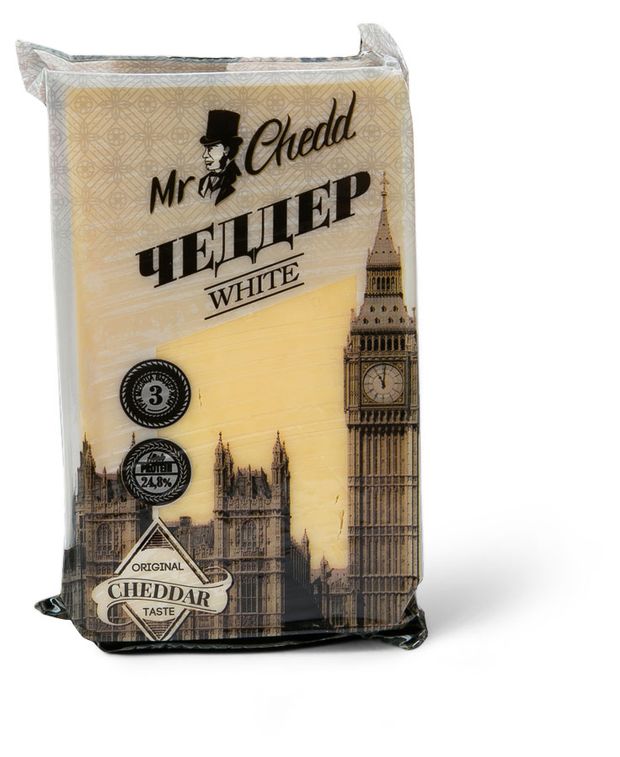 Сыр Чеддер 3 месяца выдержки MrChedd White 50 БЗМЖ 200 г 340₽