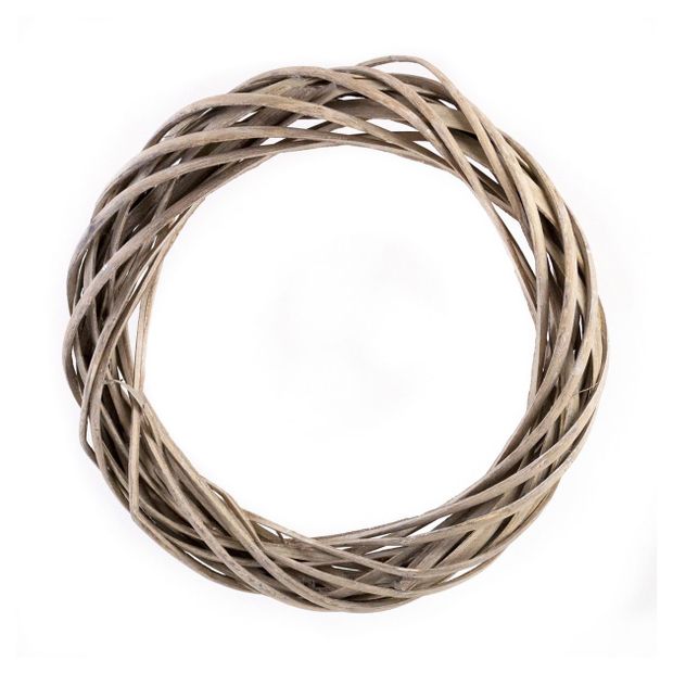 Венок декоративный Азалия Декор ива серый D25xH4 см 299₽