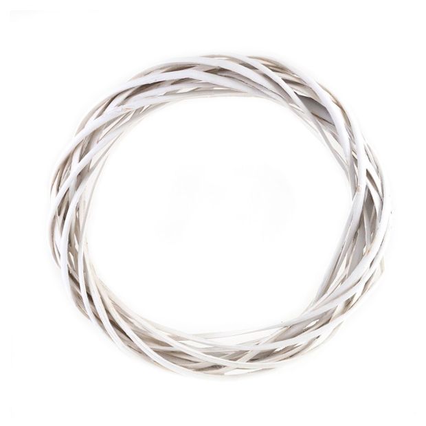 Венок декоративный Азалия Декор ива белый D25xH4 см 299₽