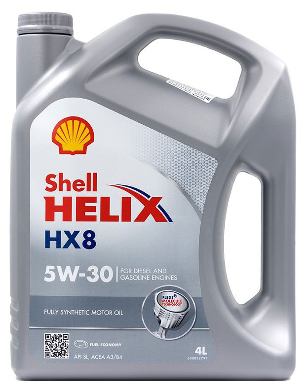 фото Масло моторное shell helix hx8 synthetic 5w30 синтетическое, 4 л
