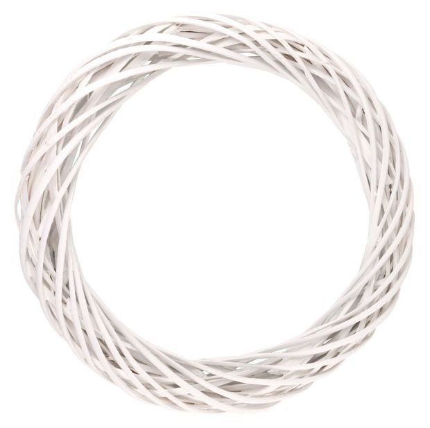 Венок декоративный Азалия Декор ива серый, D35xH5 см