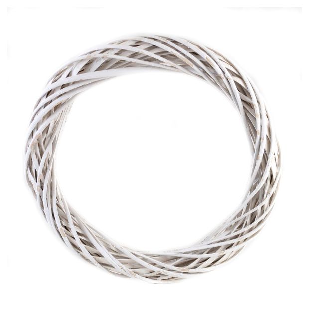 Венок декоративный Азалия Декор ива белый D35xH5 см 599₽