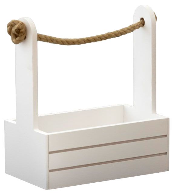 Ящик декоративный деревянный Азалия Декор дерево белая 21х12х23 см 469₽