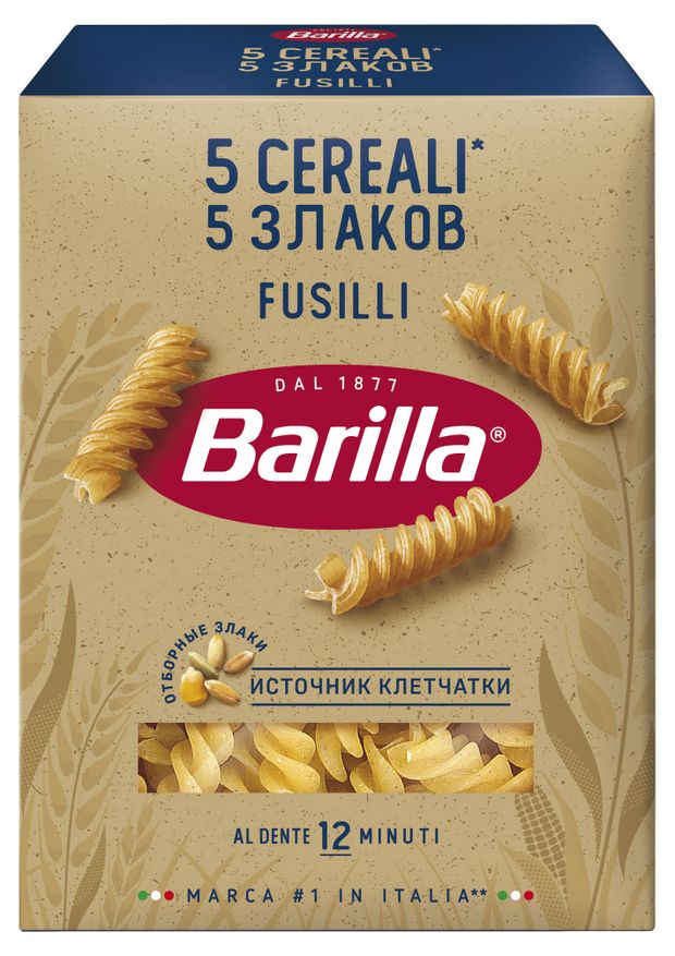 Макаронные изделия Barilla Fusilli 5 Злаков 450 г 100₽