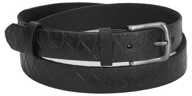 Ремень мужской Линейка черный, 3 см х 105-125 см