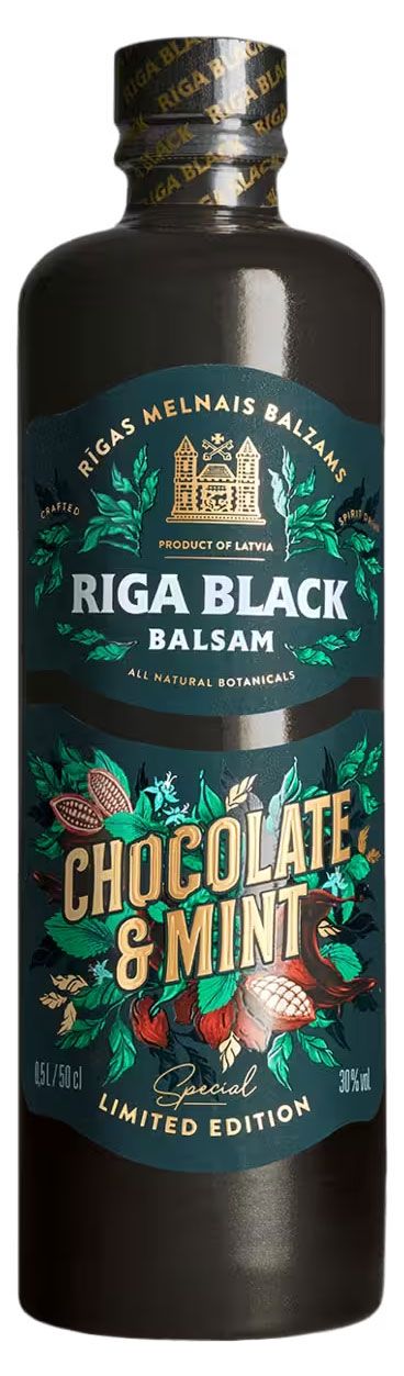 Бальзам Riga Black Balsam Черный Шоколад Мята Латвия, 0,5 л