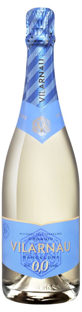 Игристое вино безалкогольное Vilarnau белое полусухое Испания, 0,75 л