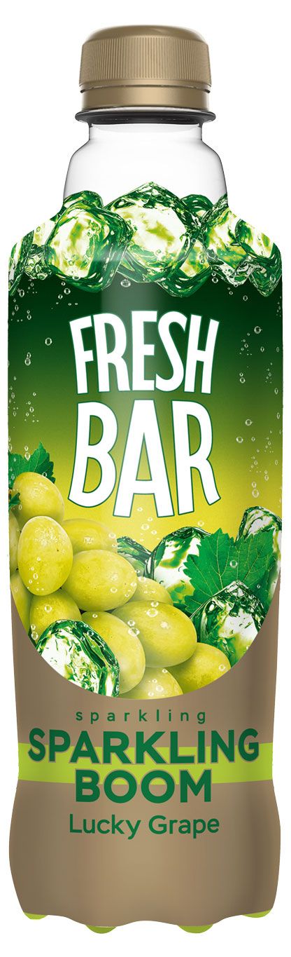 Вода, соки, напитки  Ашан Напиток газированный Fresh Bar Sparkling Boom безалкогольный, 480 мл