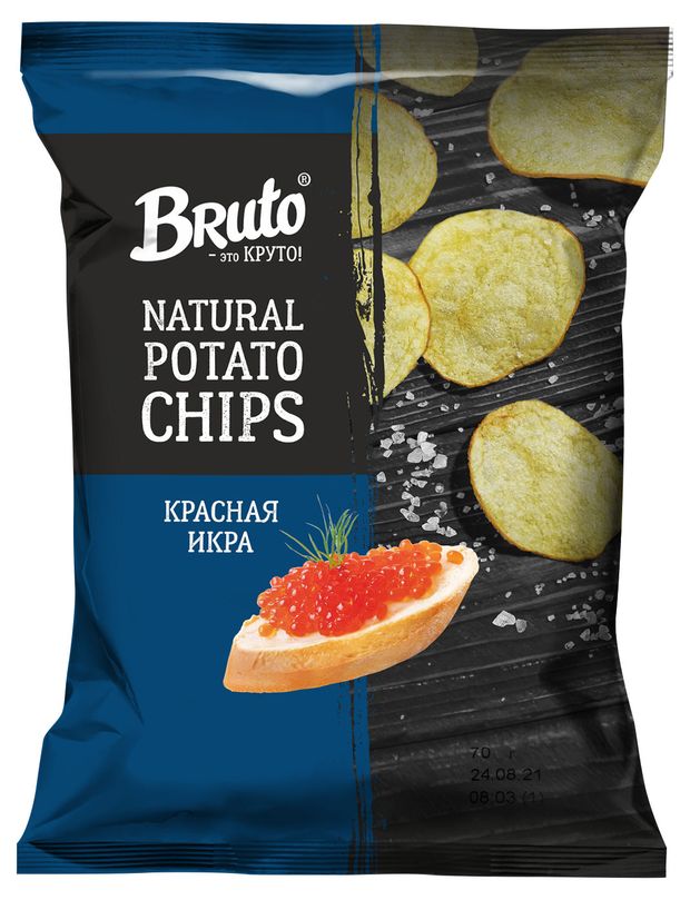 Чипсы картофельные Bruto Красная икра 120 г 99₽