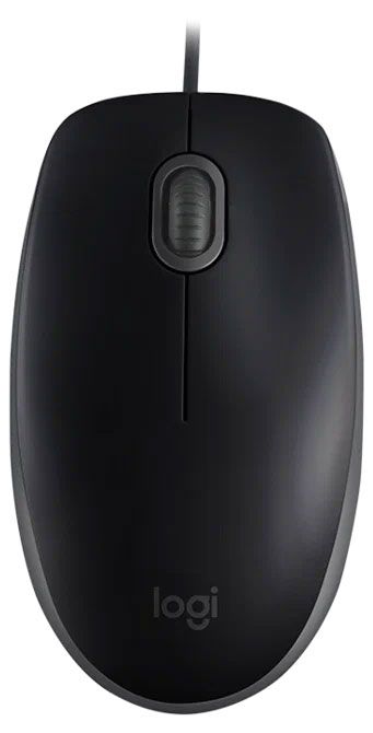 Мышь проводная Logitech M110 черная