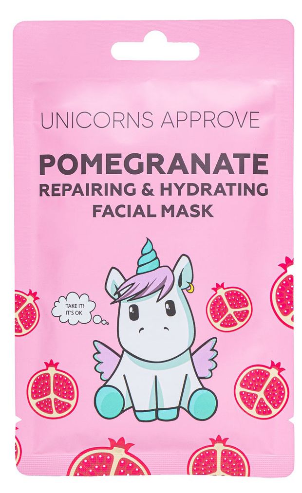 Маска для лица Unicorns Approve с экстрактом граната увлажняющая 28 г 60₽