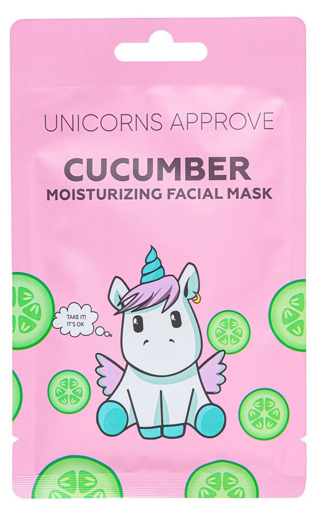 Маска для лица Unicorns Approve с экстрактом огурца увлажняющая 28 г 60₽