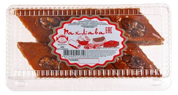 Пахлава слоеная Милочка с грецким орехом и медом ГОСТ, 400 г