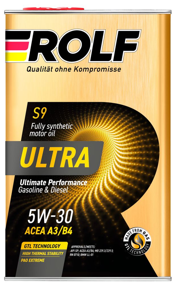 Масло моторное синтетическое Rolf 5W-30 A3/B4 SP, 1 л