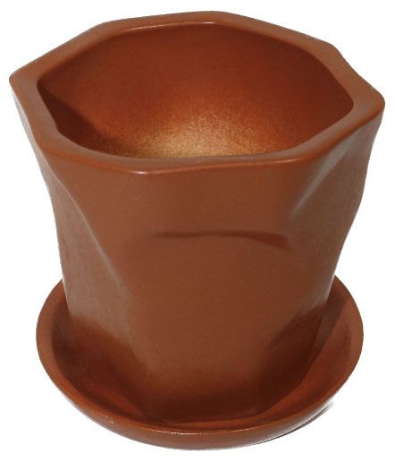 Горшок Котовский Фаянс Креатив рыжий 02 л 149₽
