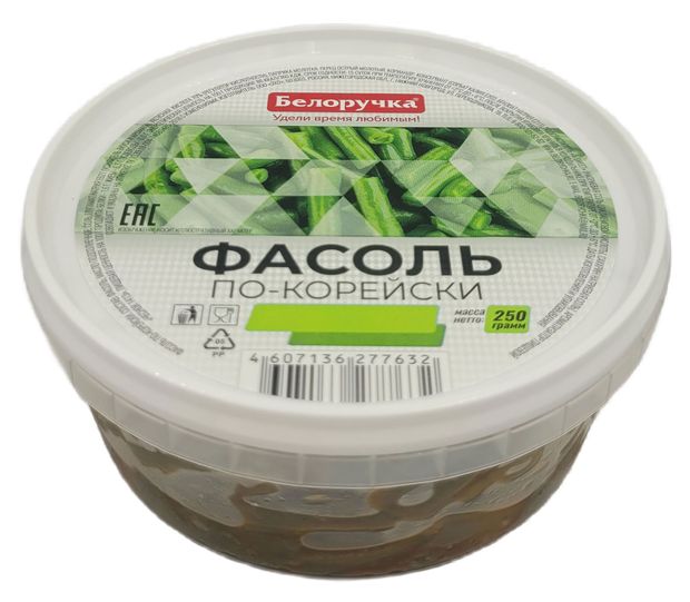 Фасоль стручковая Белоручка по-корейски 250 г 139₽