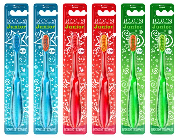 Зубная щетка ROCS JUNIOR 6-12 лет 1 шт 250₽