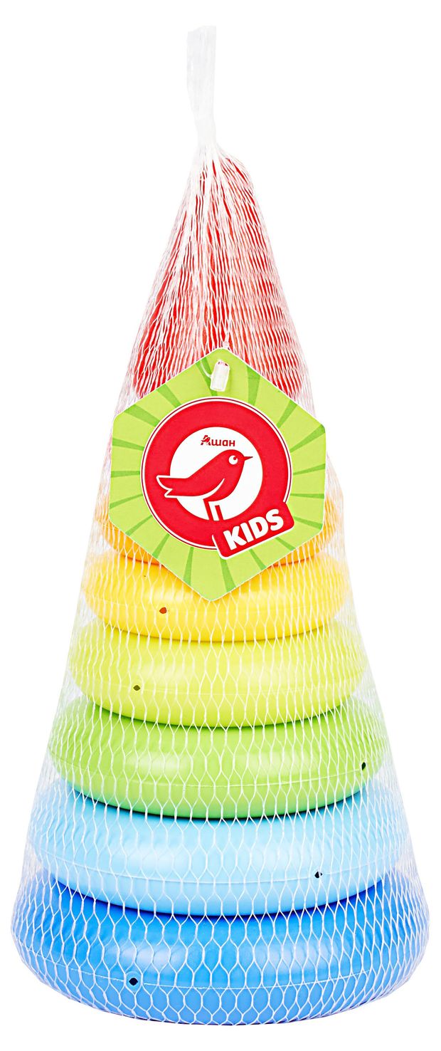 Пирамидка АШАН Красная птица с 7 кольцами 200₽