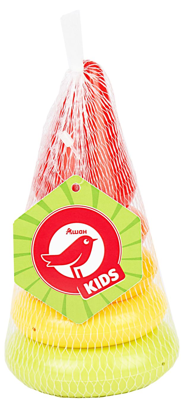 Пирамидка АШАН Красная птица с 4 кольцами 100₽