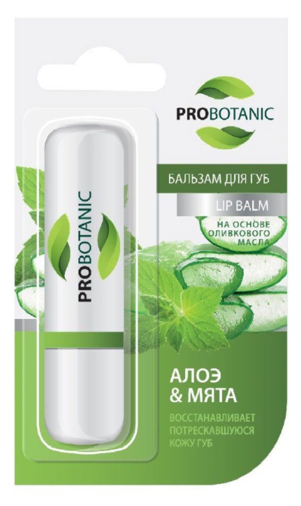 Бальзам для губ Probotanic Мята и алоэ, 4 г