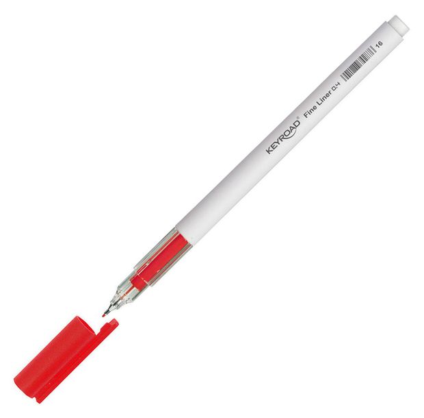 Ручка капиллярная KEYROAD Fineliner 0,4мм красная, 1 шт