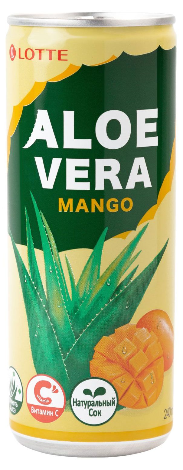 Напиток газированный Lotte Алоэ вера Манго, 240 мл