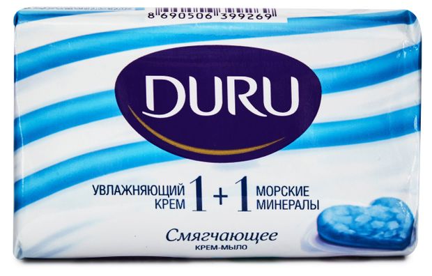 Крем-мыло Duru Soft Sensations 1+1 морские минералы, 80 г