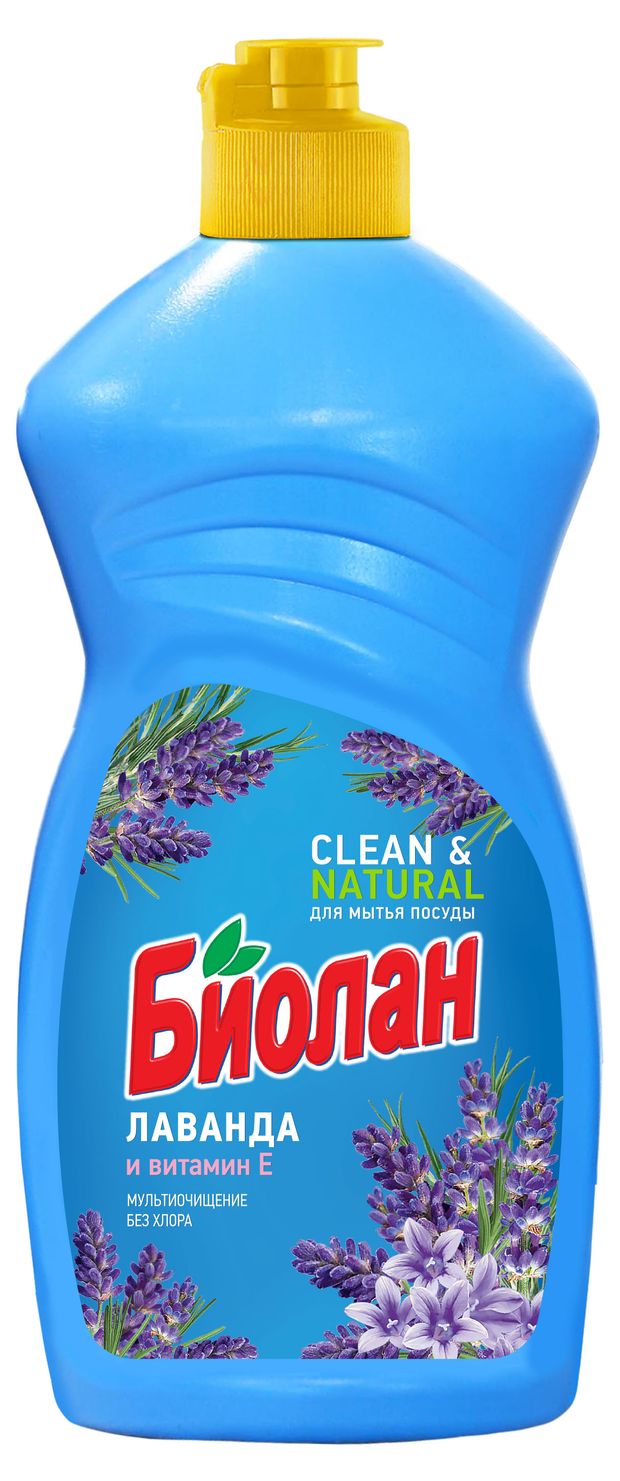 Жидкость для мытья посуды Биолан Лаванда и витамин Е 450 г 65₽