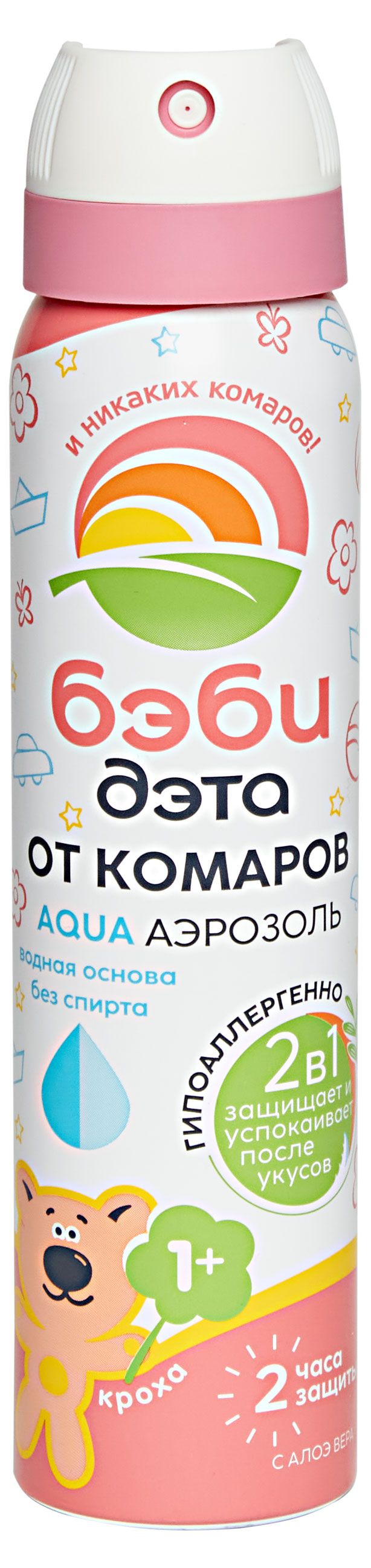 Аэрозоль от комаров Бэби Дэта для детей с 1 года, 100 мл