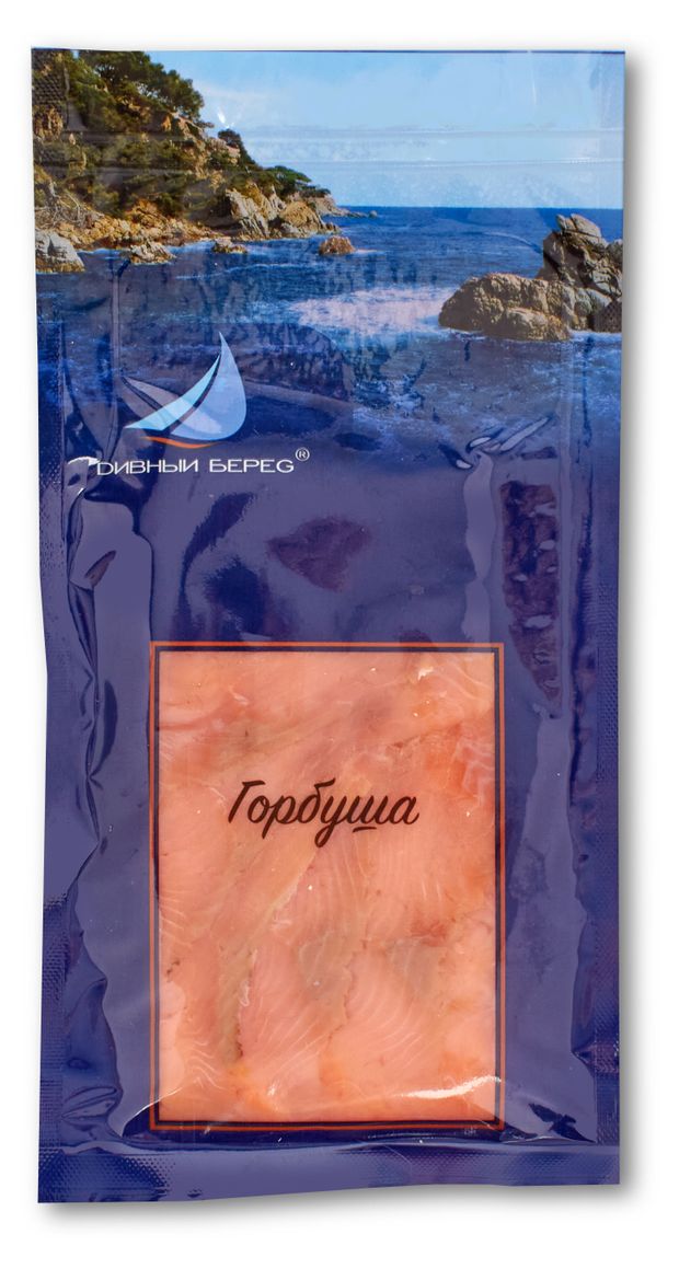 Горбуша слабосоленая Дивный берег ломтики, 100 г