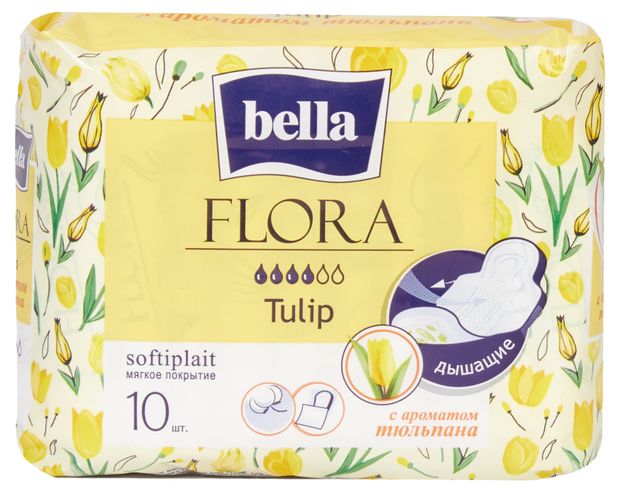 Красота и гигиена Прокладки гигиенические Bella Flora, 10 шт