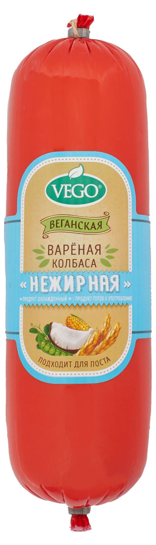 Колбаса вареная веганская Vego Vegan Нежирная постная, 500 г