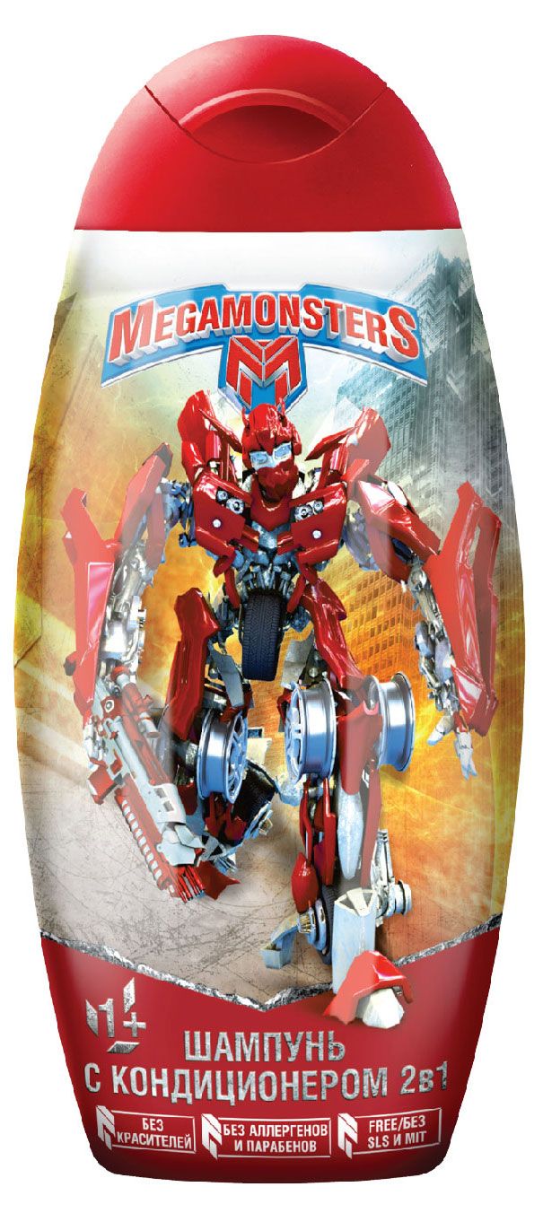 Шампунь для волос детский Мegamonsters с кондиционером 2 в 1, 300 мл