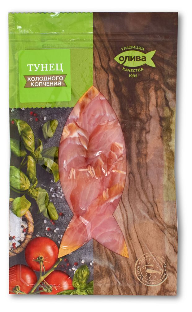 Тунец Олива холодного копчения филе-ломтики, 100 г