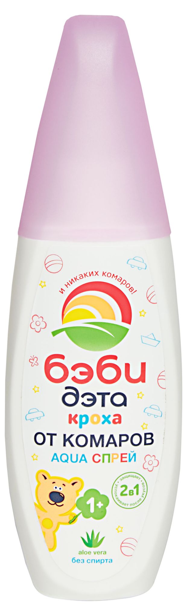 Спрей от комаров и москитов Бэби Дэта детский Аква 2в1, 100 мл