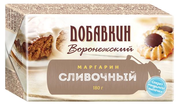 Маргарин Добавкин Воронежский Сливочный 67%, 180 г