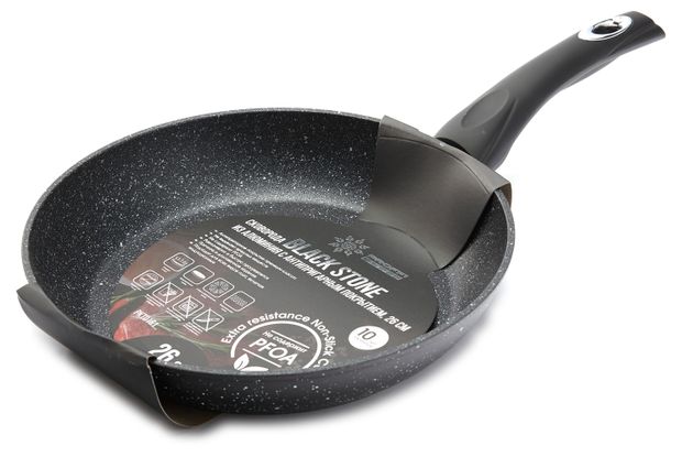 фото Сковорода proffi kitchen black stone, 26 см