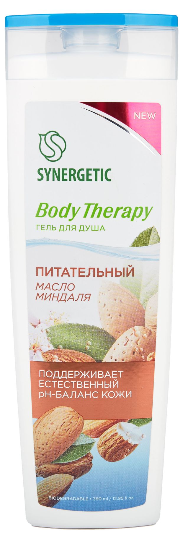 Гель для душа Synergetic Body Therapy Масло миндаля, 380 мл