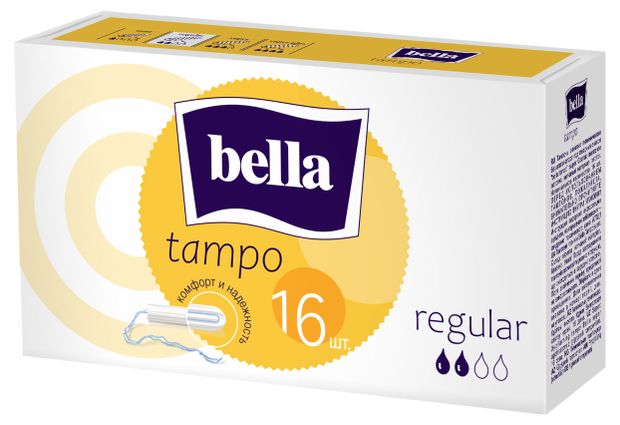Тампоны гигиенические Bella Tampo Regular без аппликатора, 16 шт