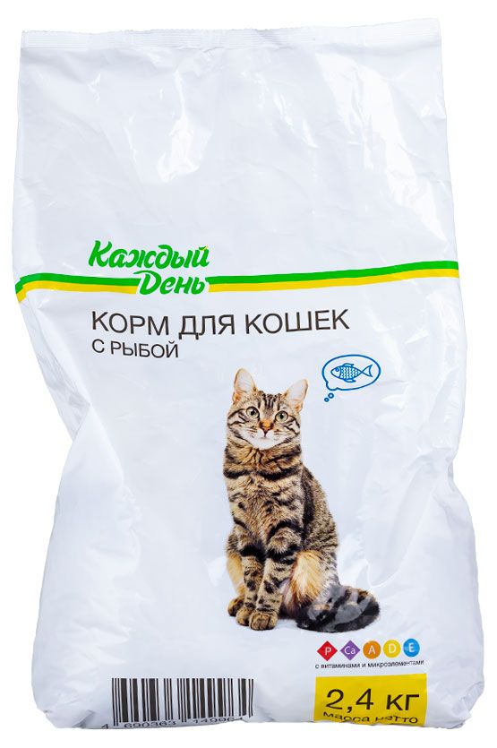 Сухой корм для кошек Каждый день с рыбой 24 кг 310₽