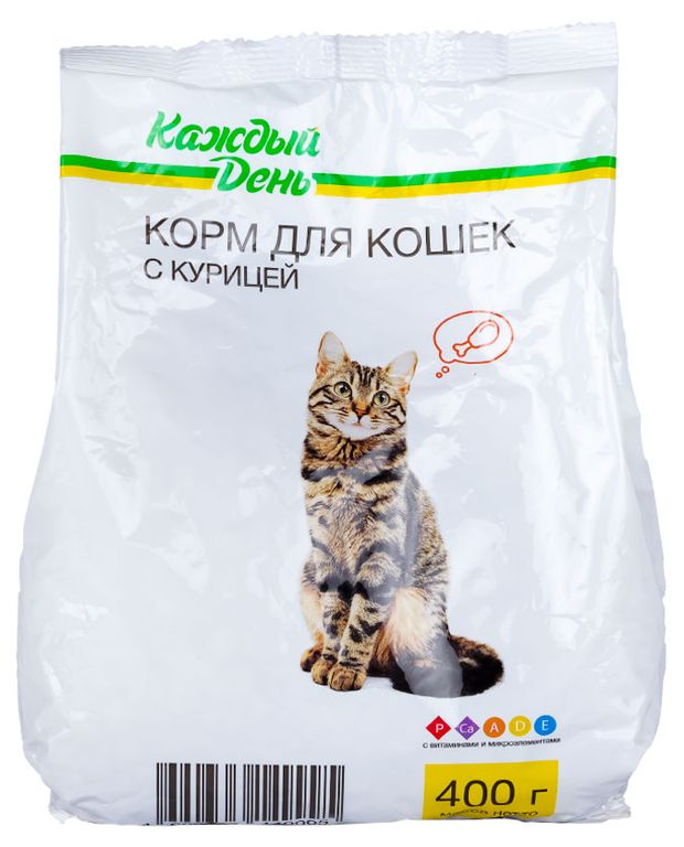 Сухой корм для кошек Каждый день с курицей 400 г 57₽