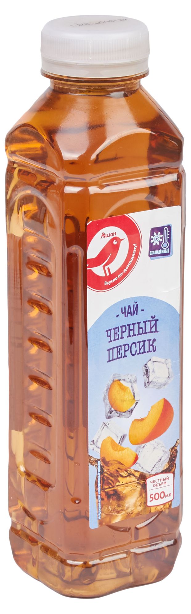 Чай черный холодный АШАН Красная птица со вкусом Персик 500 мл 95₽