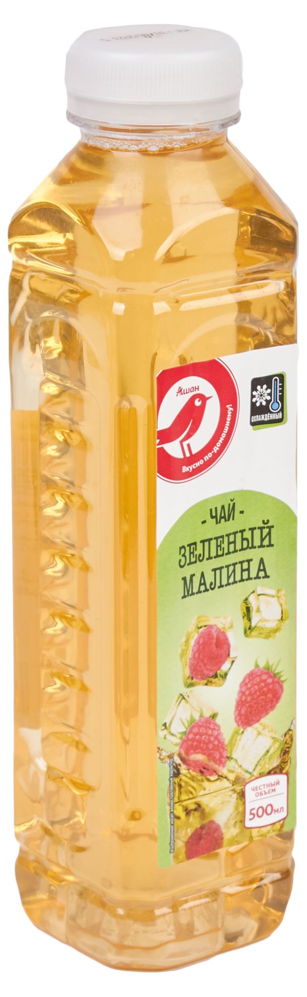 Чай зеленый холодный АШАН Красная птица со вкусом Малина 500 мл 95₽