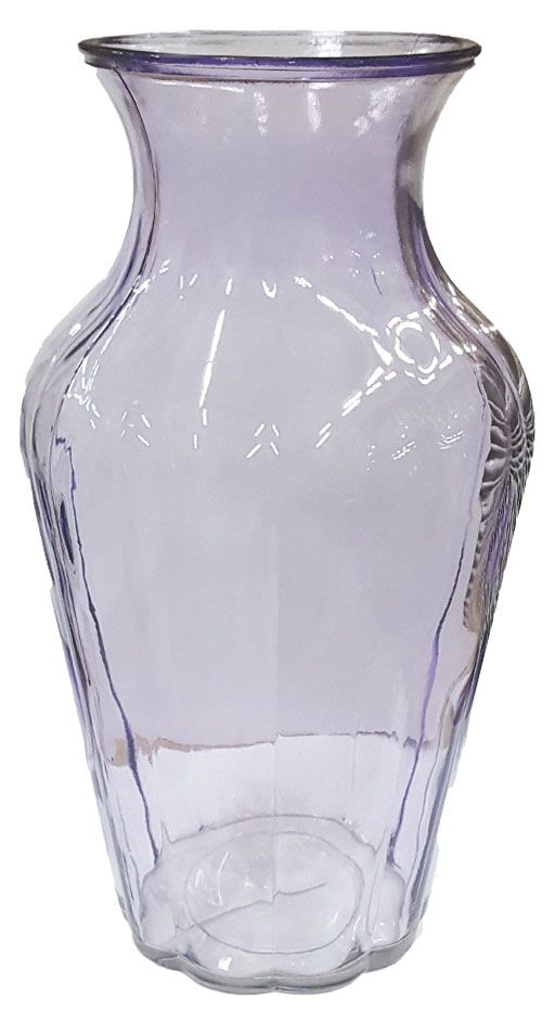 Товары для дома  Ашан Ваза стеклянная декоративная NinaGlass Амфора сиреневый, 29 см